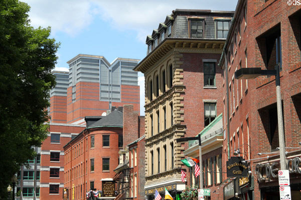 Streetscape up Union St. from Faneuil Hall. Boston, MA.