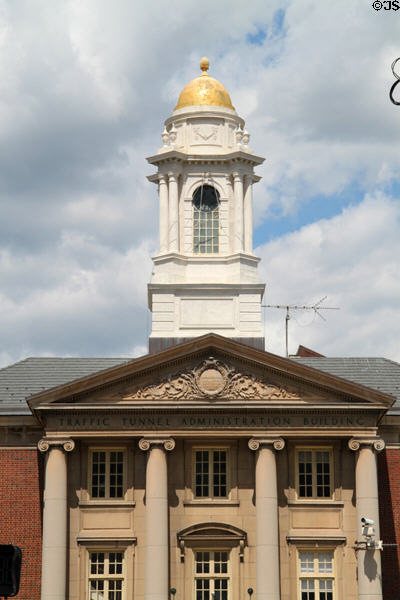Traffic Tunnel Administration Building (1931) (128 North St.). Boston, MA. Style: Colonial Revival. Architect: John Matthew Gray Co..