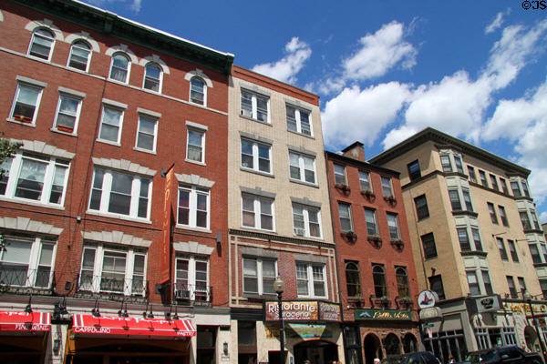 Heritage row buildings (c1900) (278-296 Hanover St.). Boston, MA.