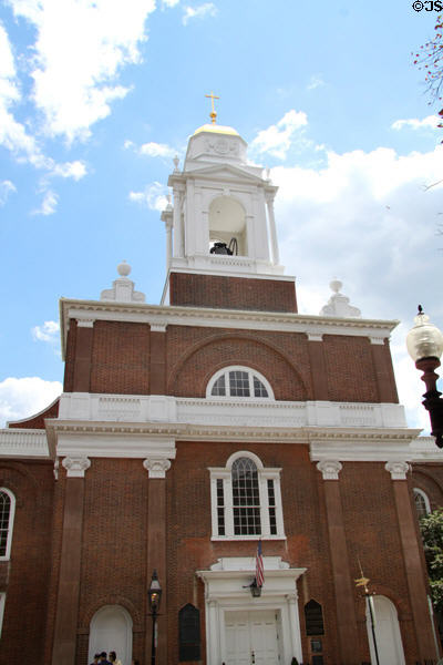 Facade of St Stephen's Church. Boston, MA.