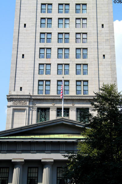 Lower floors of Boston Custom House Tower. Boston, MA.