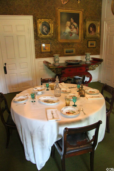 Dining room at Longfellow National Historic Site. Cambridge, MA.