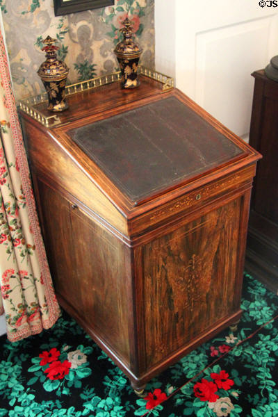 Fanny Appleton's writing desk in parlor at Longfellow National Historic Site. Cambridge, MA.