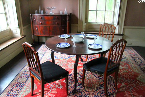 Dining room of Peirce-Nichols House. Salem, MA.