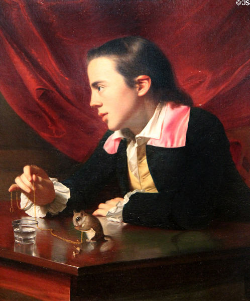 Boy with Flying Squirrel (Henry Pelham) portrait (1765) by John Singleton Copley at Museum of Fine Arts. Boston, MA.