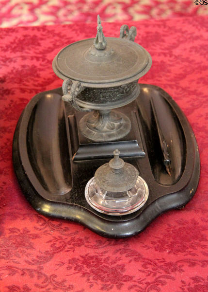Ink stand of Amos Bronson Alcott at Orchard House. Concord, MA.