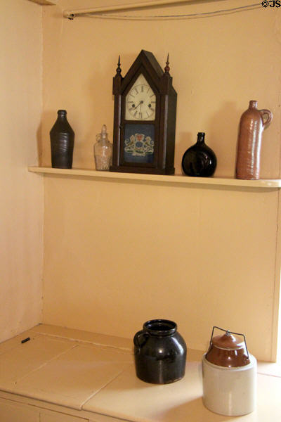 Crockery in pantry at Orchard House. Concord, MA.