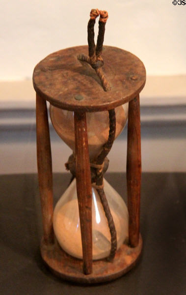 Ship's hourglass at John Cabot House. Beverly, MA.