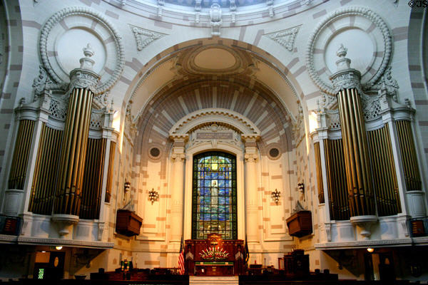 Naval Academy Chapel altar & organ pipes. Annapolis, MD.