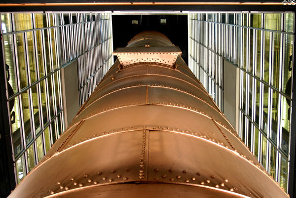 Original smoke stacks rising through converted interior of Power Plant. Baltimore, MD.