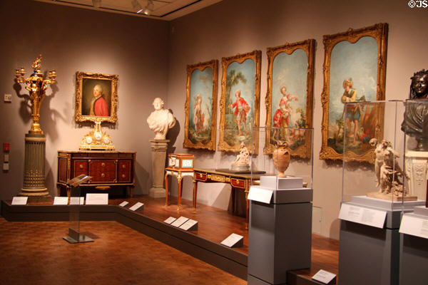 Decorative arts gallery at Detroit Institute of Arts. Detroit, MI.