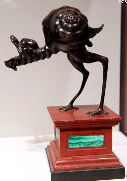 Bronze sculpture of grotesque animal (late 1600s / early 1700s) probably French at Detroit Institute of Arts. Detroit, MI.