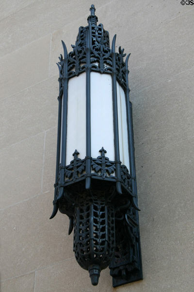 Cast iron lamp of American National Bank building. Kalamazoo, MI.