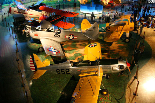Collection of air show stunt planes at Air Zoo. Kalamazoo, MI.