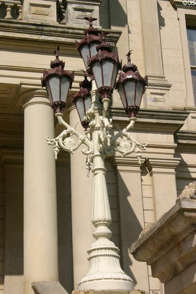 Lampstand at Michigan State Capitol. Lansing, MI.