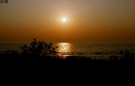 Sunset at Grand Traverse Lighthouse. MI.