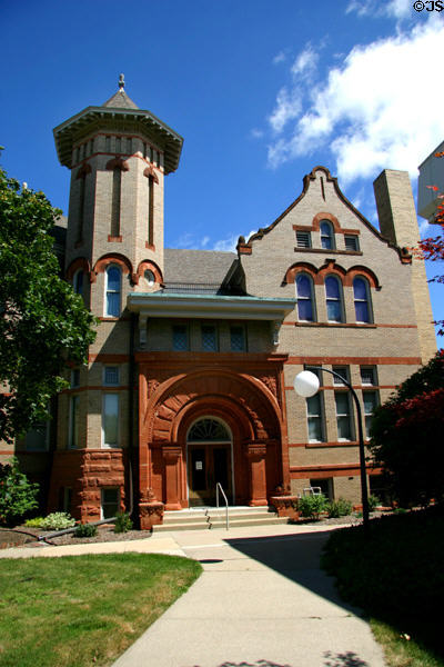 Victorian Romanesque details of Lenawee County Historical Museum. Adrian, MI.
