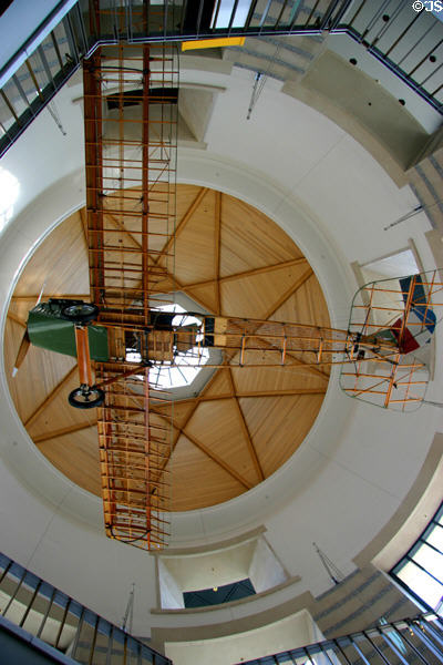 Replica of WWI Curtiss Model JN-4 Jenny in rotunda of Minnesota History Center. St. Paul, MN.