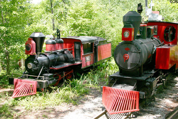 Antique locomotives at Silver Dollar City. Branson, MO.