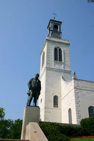 Winston Churchill Memorial & Library in Church of St. Aldermanbury designed by Christopher Wren restored from bombed London remnants at Westminster College. Fulton, MO.