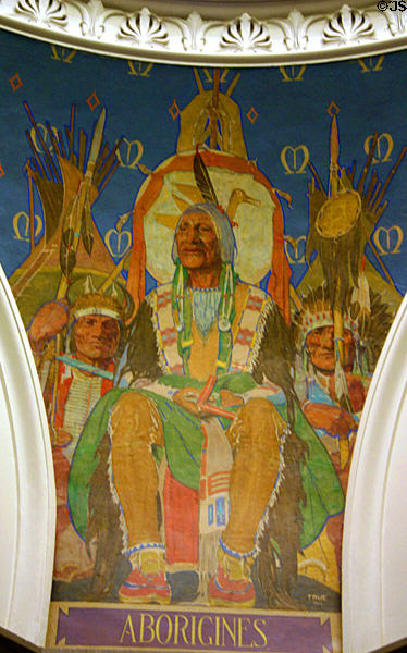 Aborigines mural (c1917-28) by Allen Tupper True at Missouri State Capitol. Jefferson City, MO.
