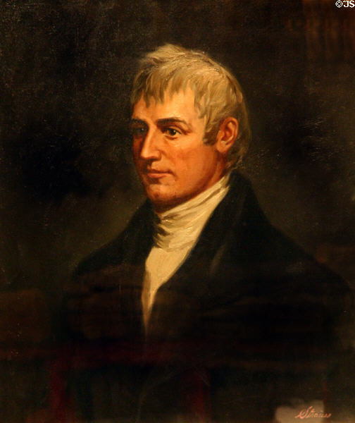 Meriwether Lewis (1774-1809) Governor of Louisiana Territory portrait at Missouri State Capitol. Jefferson City, MO.