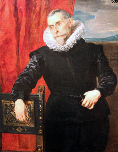 Portrait of Man (c1620-1) by Anthony van Dyck when in Rubens studio at Nelson-Atkins Museum. Kansas City, MO.
