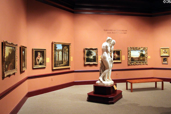 Painting gallery at University of Missouri Museum of Art & Archaeology. Columbia, MO.
