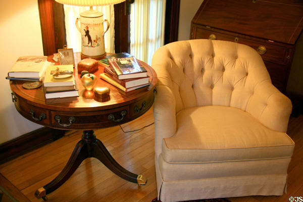 Chair & table in Eudora Welty House Museum. Jackson, MS.