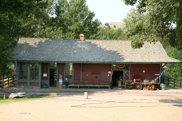 Alder Gulch Short Line Depot of Northern Pacific Railroad (c1895) (moved to Virginia City from Harrison, MT). Virginia City, MT.