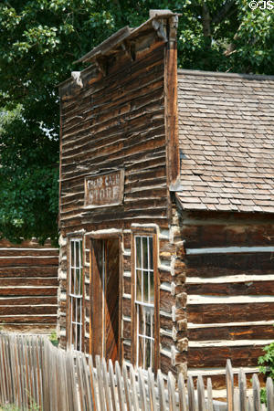 Log store at Nevada City open air museum. Nevada City, MT.