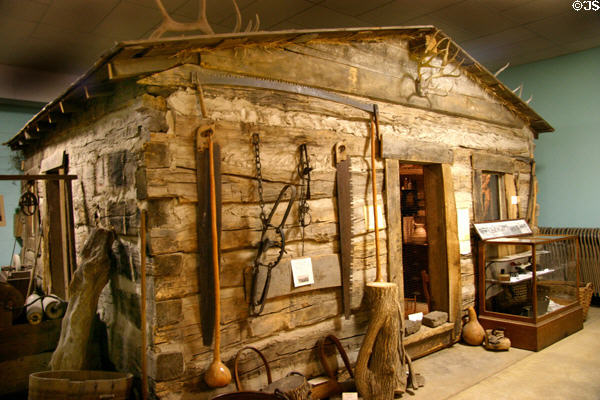 Log cabin at Aurora Plainsman Museum. Aurora, NE.