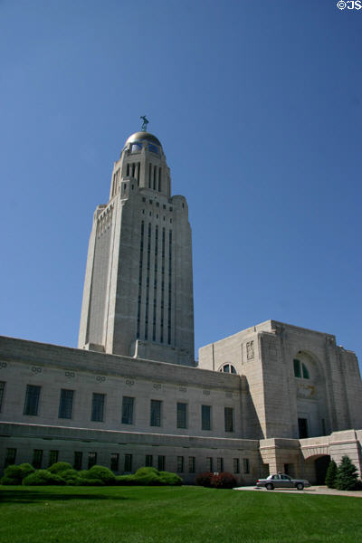 North face of Nebraska State Capitol. Lincoln, NE.
