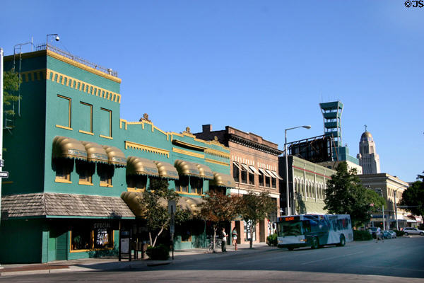 Victorian buildings of downtown Lincoln. Lincoln, NE.