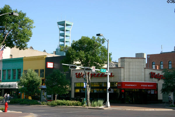 Streetscape of downtown Lincoln. Lincoln, NE.