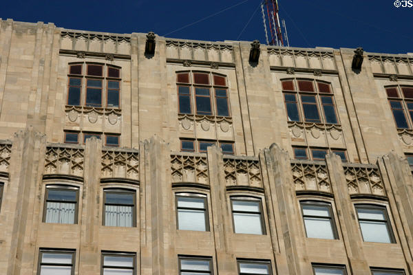 Upper story detail of University Towers. Lincoln, NE.