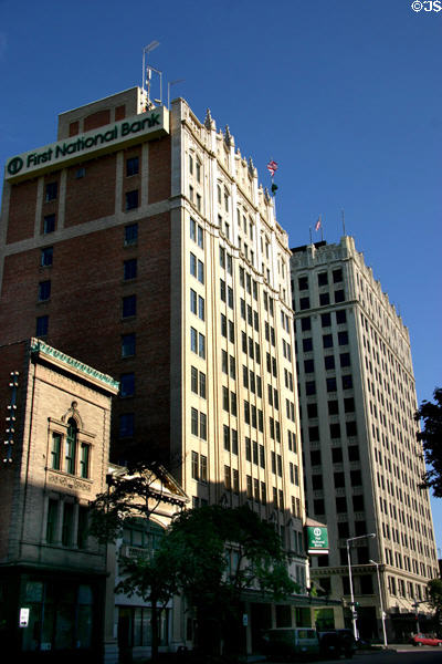 View of heritage buildings along South 13th Street. Lincoln, NE.