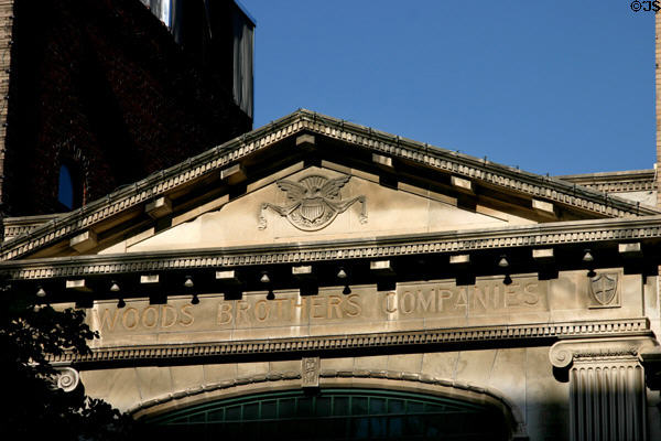Woods Brothers Companies building (1914-6) detail (132 South 13th St.). Lincoln, NE. Style: Neoclassical Revival.