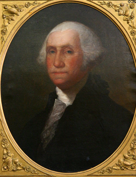 Portrait of George Washington (1840) by Jane Stuart, daughter of Gilbert Stuart, at Warp Pioneer Village. Minden, NE.