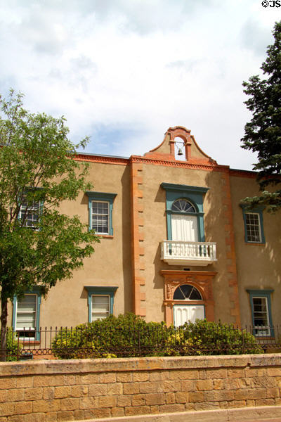Lamy Building retains first two of three original adobe floors. Santa Fe, NM.