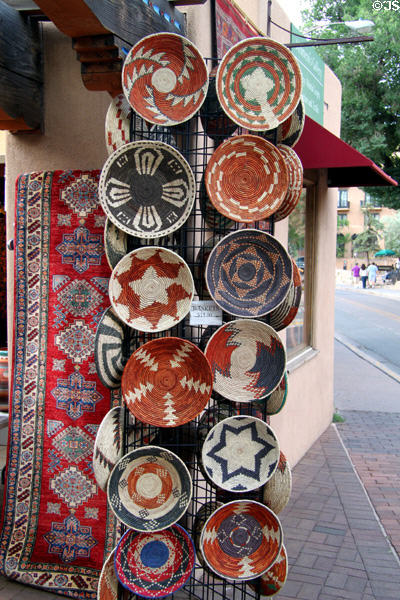 Baskets in Santa Fe shop. Santa Fe, NM.