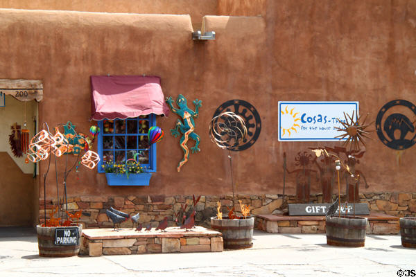 Western sculpture in Santa Fe shop. Santa Fe, NM.