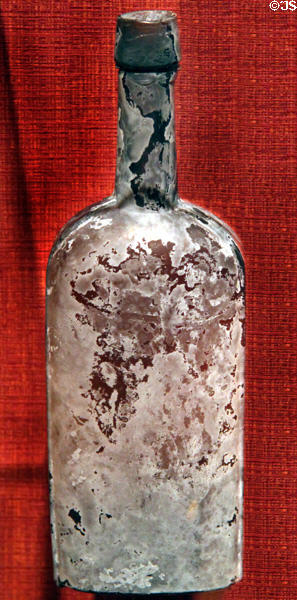 Bottle (c1860s) from Fort Sumner, NM at New Mexico History Museum. Santa Fe, NM.