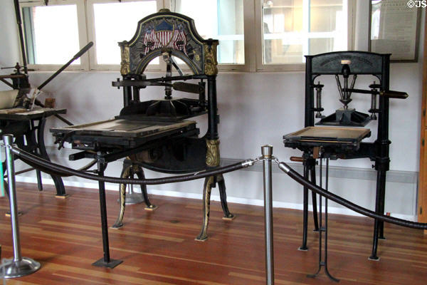 Printing press collection at New Mexico History Museum. Santa Fe, NM.