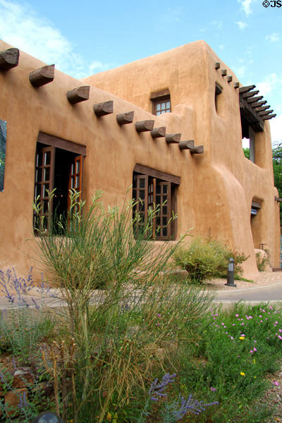 Detail of New Mexico Museum of Art. Santa Fe, NM.