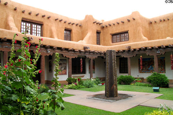 Courtyard of New Mexico Museum of Art. Santa Fe, NM.