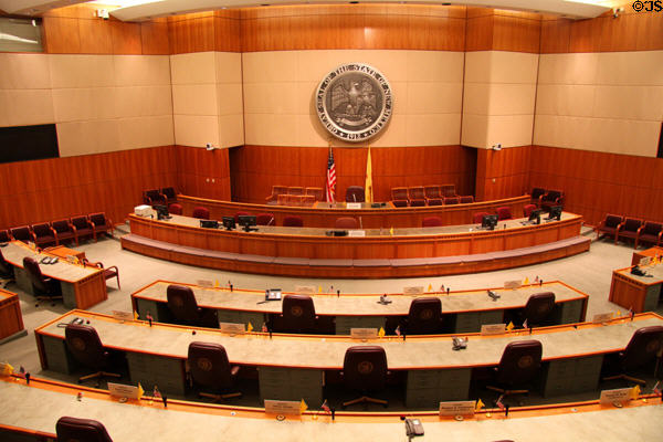 Senate chamber in New Mexico State Capitol. Santa Fe, NM.