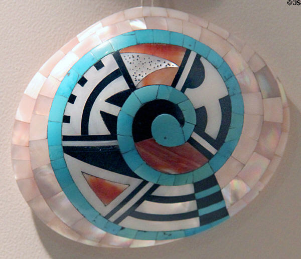 Zuni rainbird pendant (1920-30s) at Millicent Rogers Museum. Taos, NM.