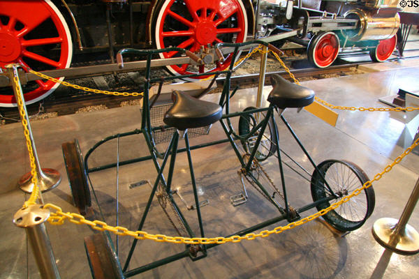 V&TRR track bicycle at Nevada State Railroad Museum. Carson City, NV.