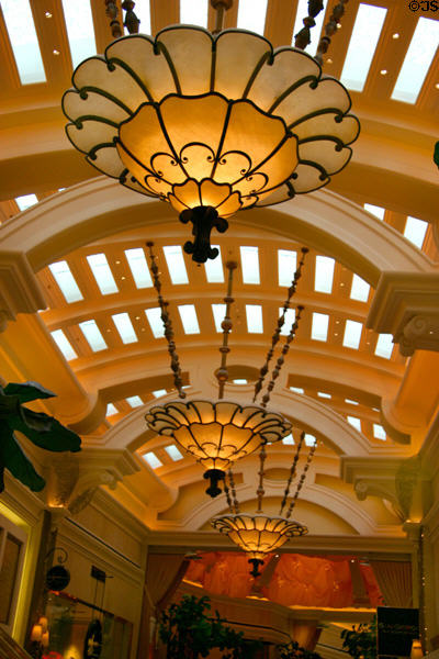 Lamps in shopping arcade at Wynn Las Vegas. Las Vegas, NV.